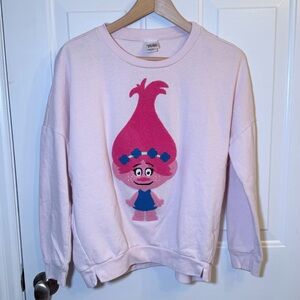 Trolls Pink Sweatshirt with Character Design